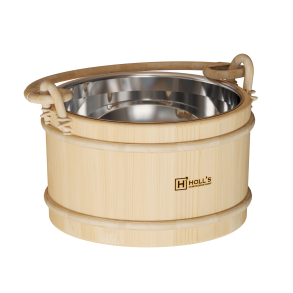 Sauna Spand med indsats i rustfrit st&aring;l 4L